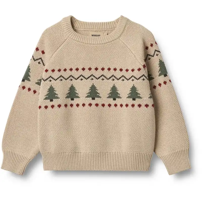 Köp online Wheat Warm Sand Jacquard Pullover Balou