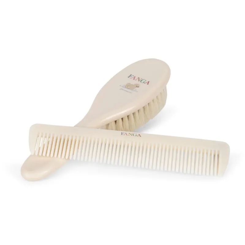 Konges Sløjd Fanga Beige Baby Hairbrush Sett Kampanj
