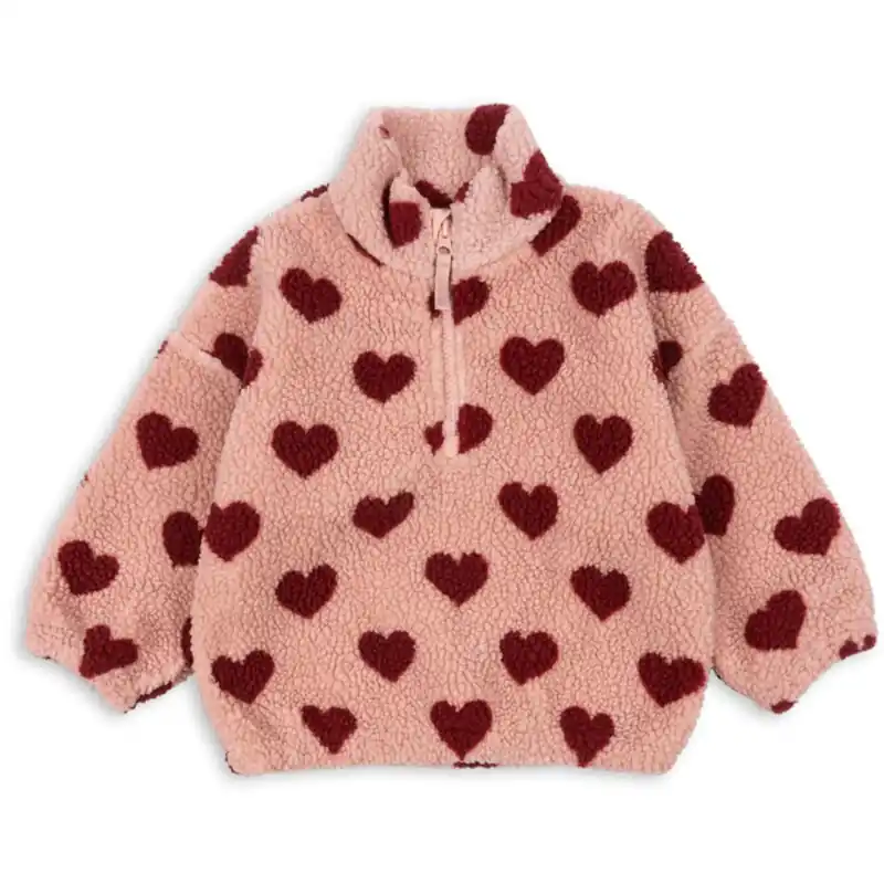 Säker betalning Konges Sløjd Coeur Mellow Jody Nallebjörn Half Zip Grs