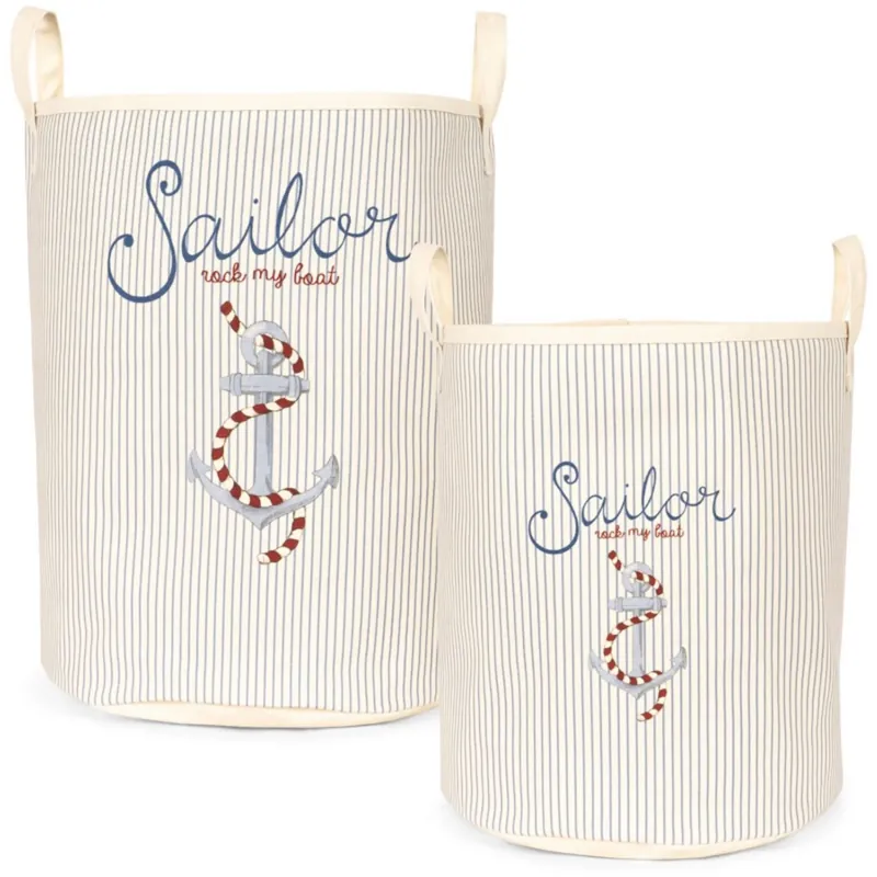 Sänkt pris Konges Sløjd Sailor Stripe Leksak Förvaring Bags Sett