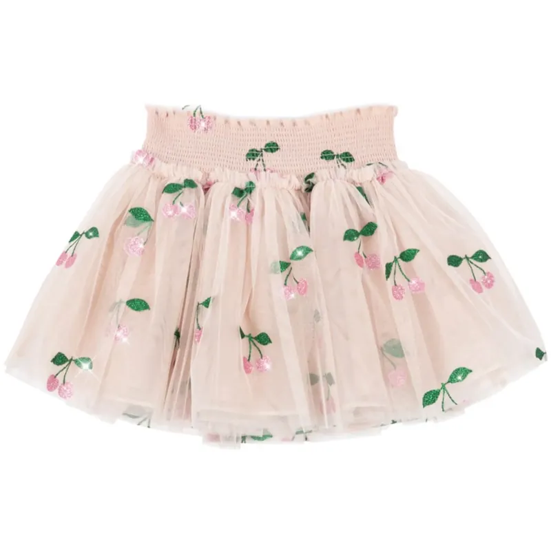 Konges Sløjd Ma Grande Cerise Pink Glitter Tullie Smock Kjol Säker betalning