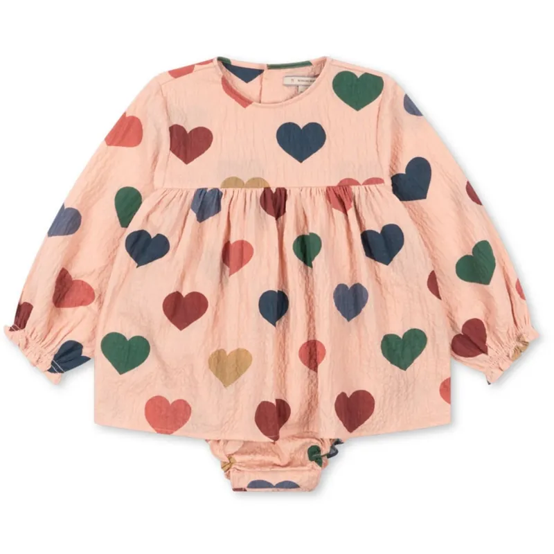Sänkt pris Konges Sløjd Coeur Rose Coloré Elin Romper GOTS
