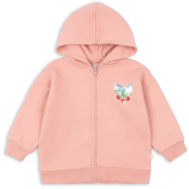 Premium Konges Sløjd Mellow Rose Lou Paljet Sweat Zip Huva Ocs