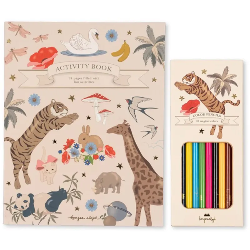 Rabatter Konges Sløjd Multi Activity Bok Med Colouring Pencils