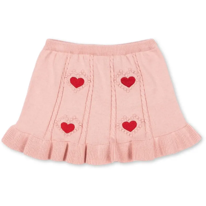 Konges Sløjd Silver Pink Soleil Stickad Kjol GOTS Nedsatt pris