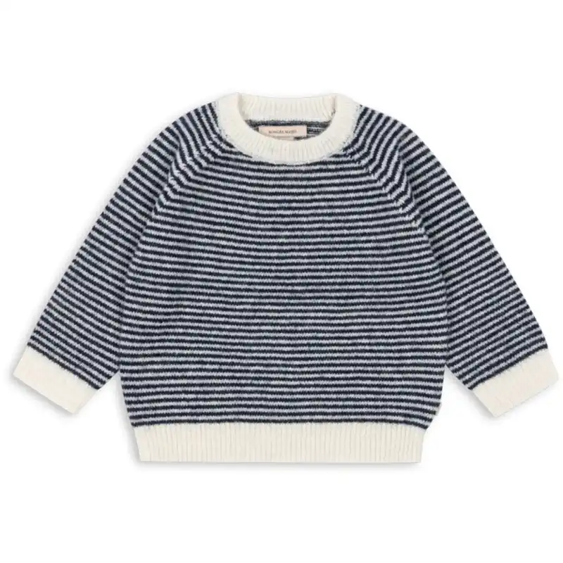Sista chansen Konges Sløjd Ensign Blue/Buttercream Berle Stickad Sweater