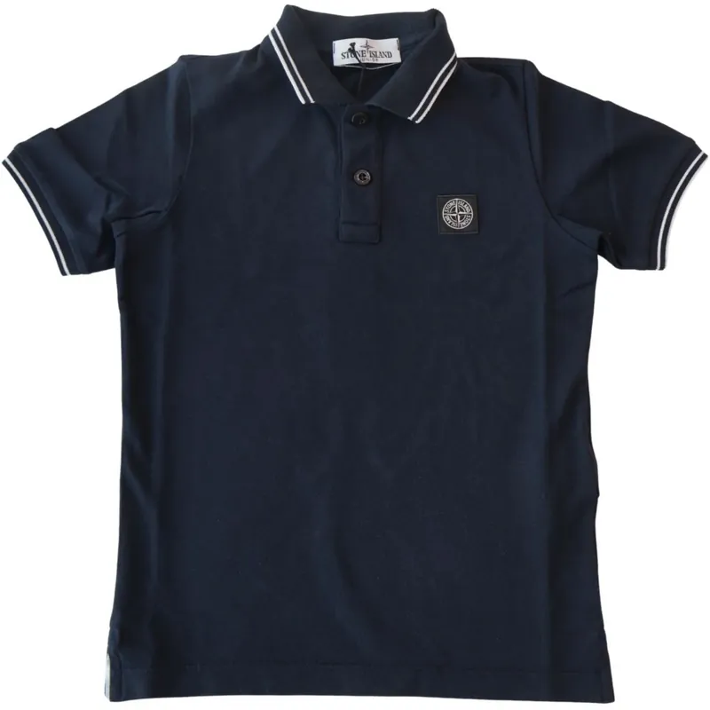 Nyhet Stone Island Navy Blue Ss Pikétröja