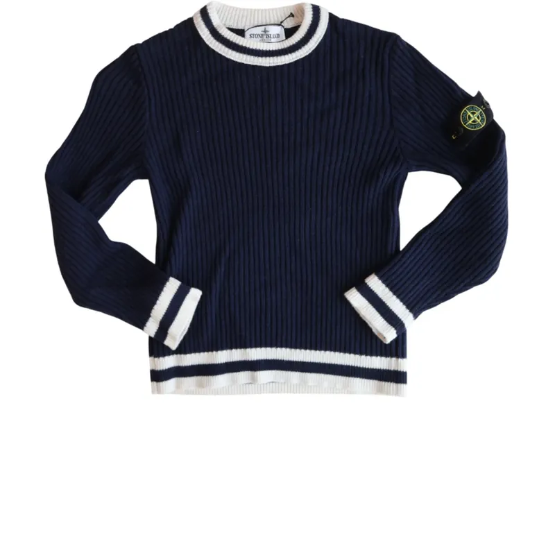 Rea Stone Island Navy Blue Crew Neck