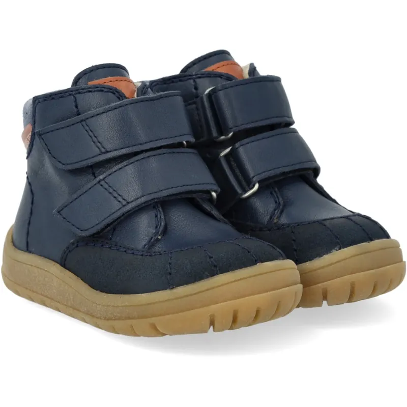 Angulus Navy/Tan/Blue Fog Nybörjare TEX-känga med kontrastsömmar Rabatt