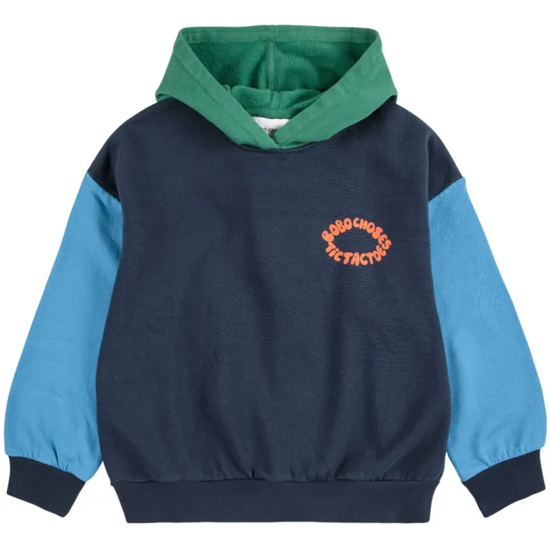 Billigare Bobo Choses Multicolor Tic Tac Toe Färg Block Hoodies
