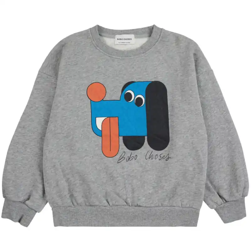 Rea Bobo Choses Heather Grey Doggy Mate Sweatshirt