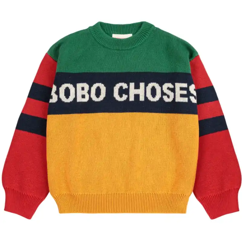 Billigare Bobo Choses Multicolor Färg Block Jumper