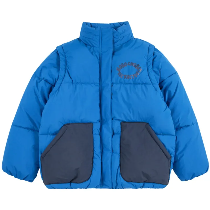 Bobo Choses Blue Tic Tac Toe Quiltad Anorak Kundfavorit