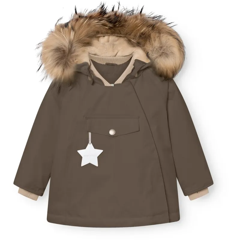 Begränsat erbjudande Mini A ture Tarmac Green Matwang Fleece Lined Winter Jacka Fur. GRS