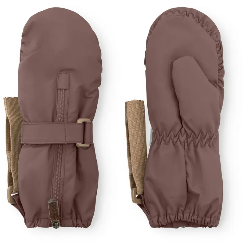 Utförsäljning Mini A ture Peppercorn Plum Matcesar Fleece Lined Vantar