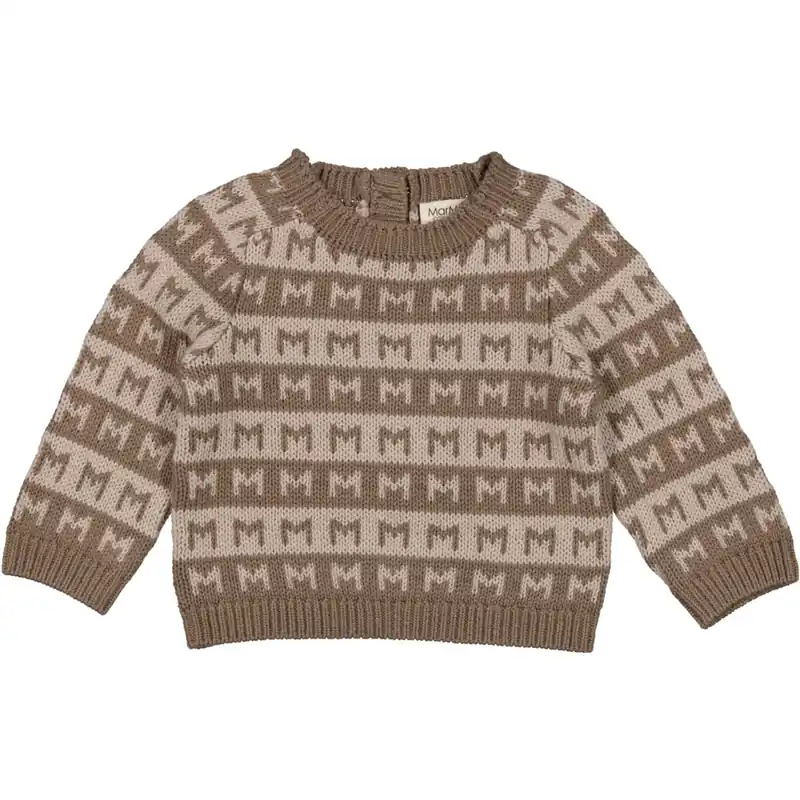 Outlet MarMar Heavy Knit Pattern Terre Stripe Talmi B Stickad Blus