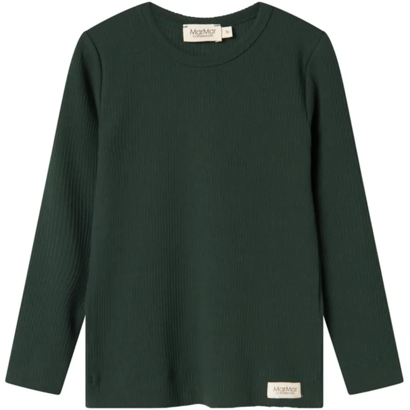 prisnedsättning MarMar Modal Dark Leaf Plain Tee LS