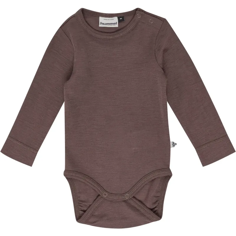 Begränsat antal Hummel Twilight Mauve Mini Ull Rib Body L/S