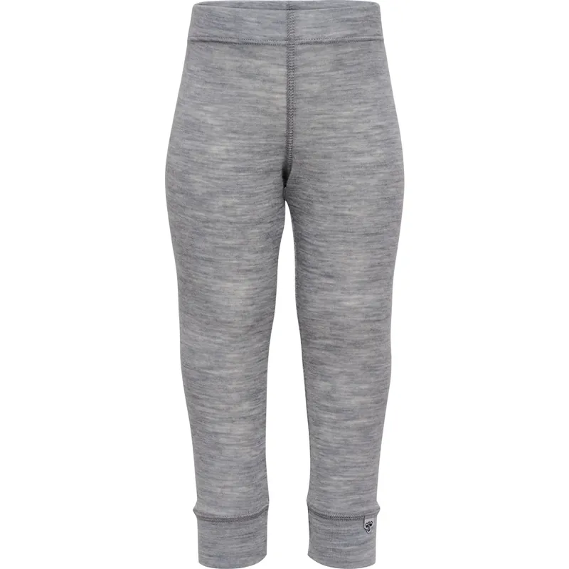 Billigare Hummel Grey Melange Mini Ull Rib Leggings