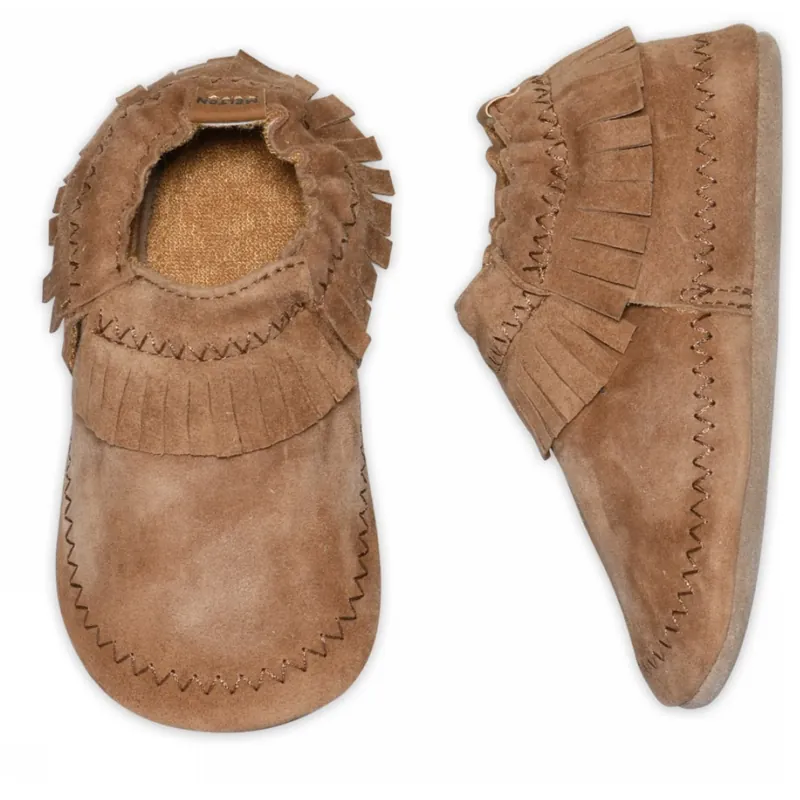 MELTON Cognac Moccasin Suede Tossor Beställ nu
