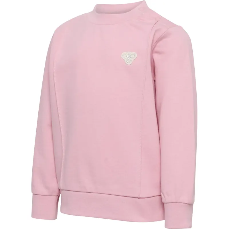 Hummel Pink Nectar Mini Reg Pintuck Sweatshirt Begränsat erbjudande