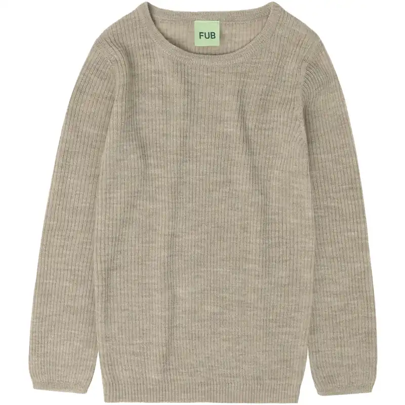 Köp online FUB Oat Melange Rib Blus