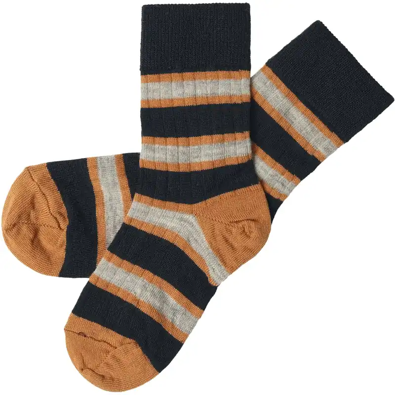 FUB Dark Navy 2-Pack Two-tone Stripe Strumpor Billigare