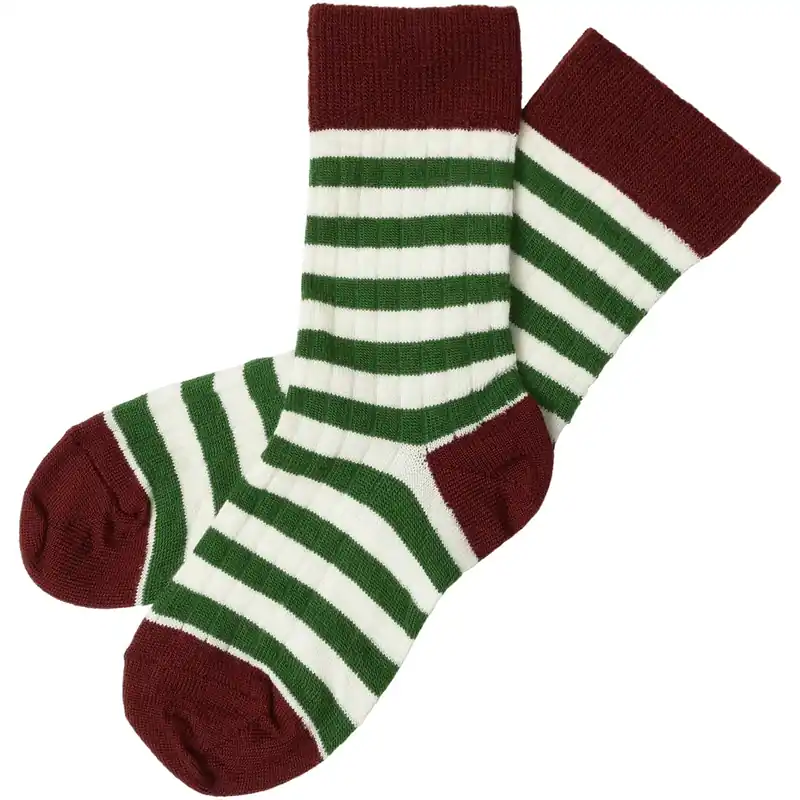 Endast denna vecka FUB Cranberry/Forrest 2-Pack Classic Stripe Strumpor