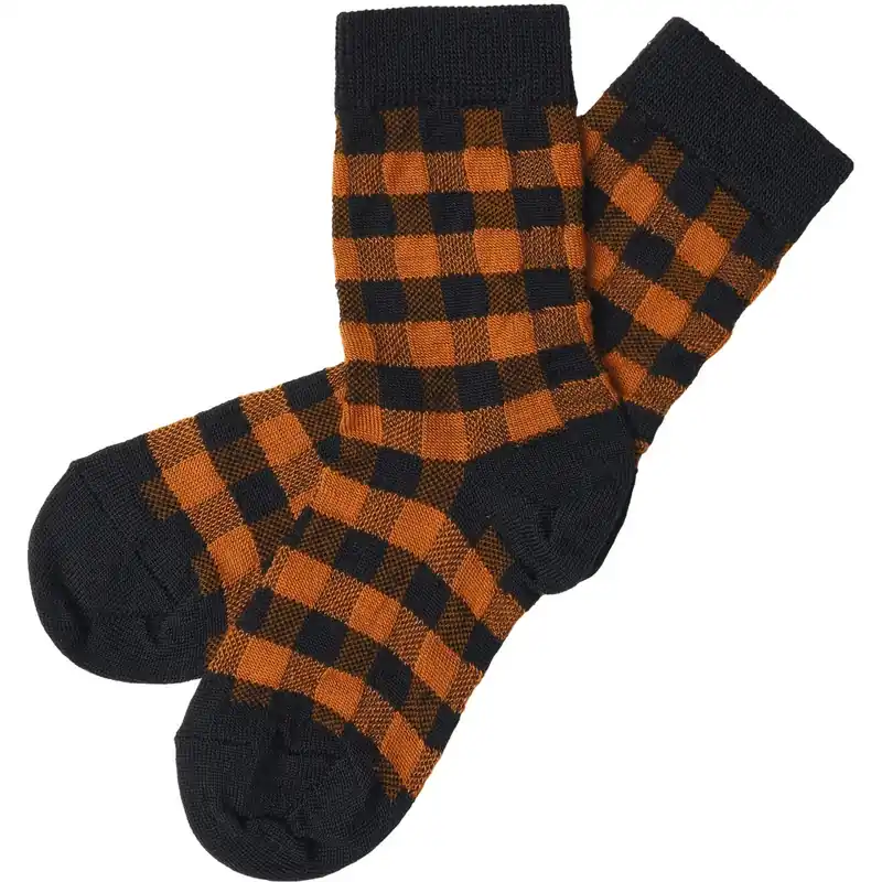 Erbjudande FUB Dark Navy/Burnt Amber 2-Pack Check Strumpor