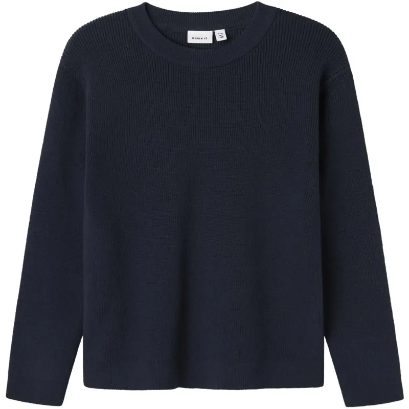Name It Dark Sapphire Nkmnesolle Ls Pullover Stickad Noos Rea