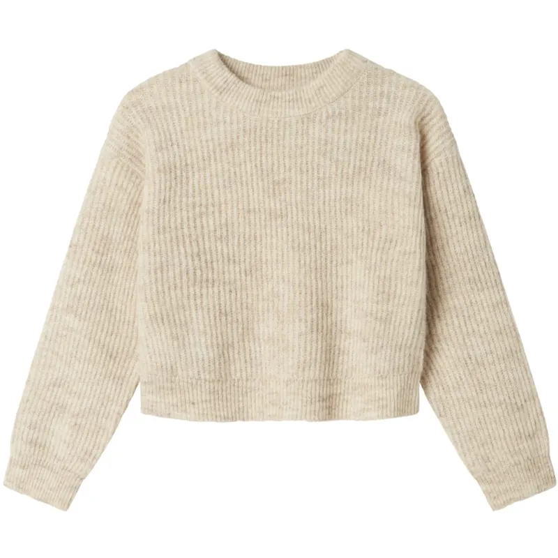 Rabatter Name It Pure Cashmere Nkfholly Ls Boxy Kort Stickad Noos