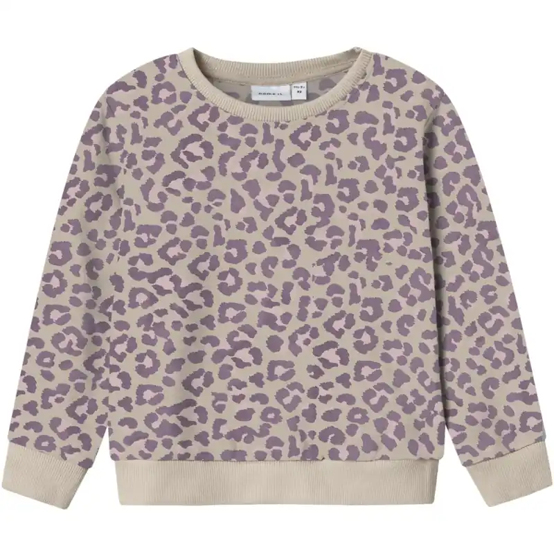Name It Summer Sand Leo Nmfdavina Ls Sweat Fleece Bru Noos Sista chansen