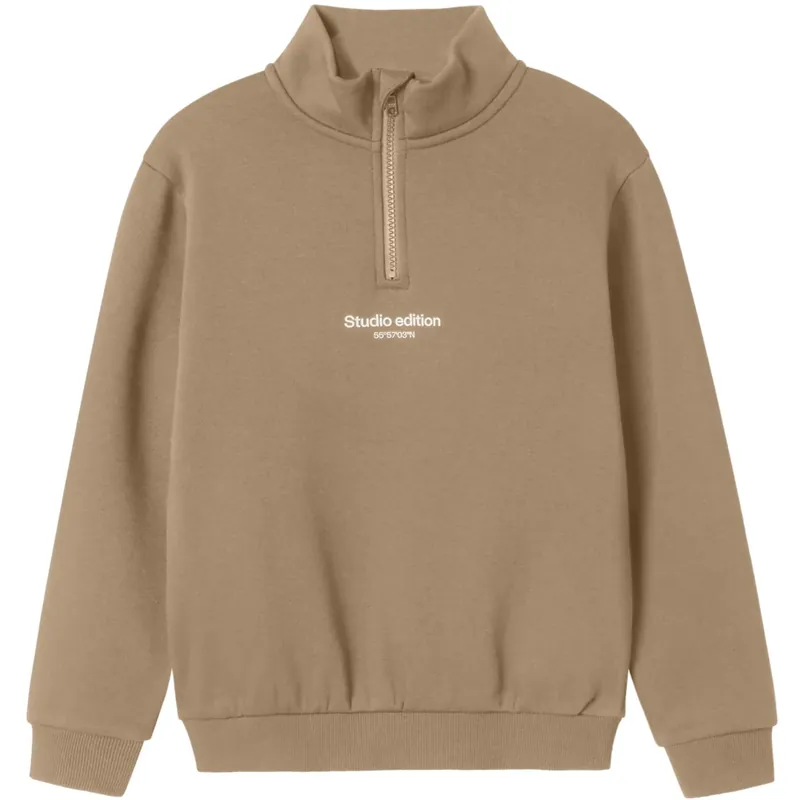 Name It Pure Cashmere Nkmbrody Ls Nreg Sweat Zip Bru Noos Bästa pris