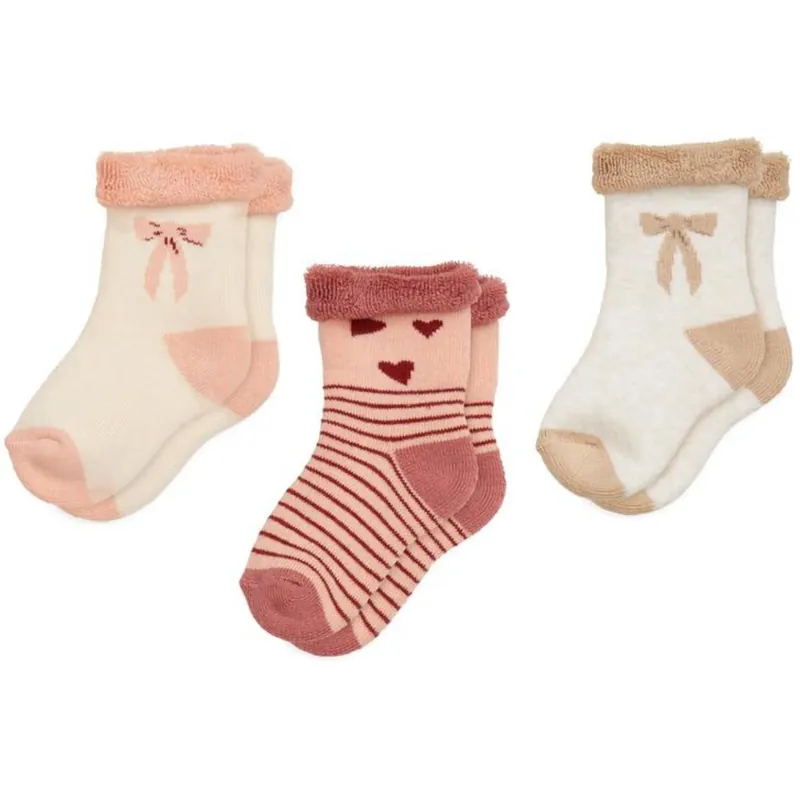 Beställ idag Cam Cam Copenhagen Bows Frottéstrømper Safi 3-Pack