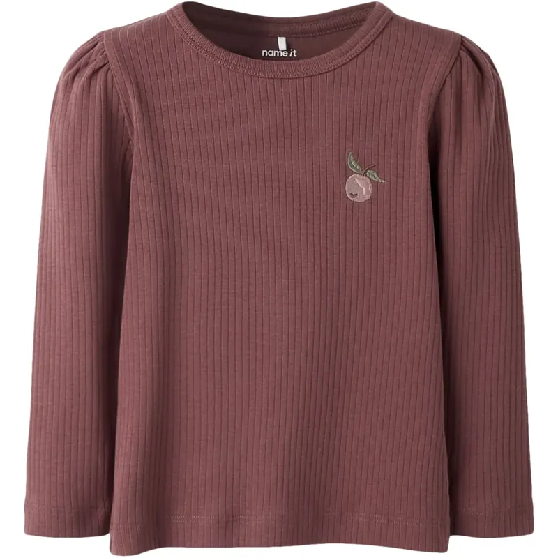Endast idag Name It Rose Brown Nmfolika Ls Xsl Topp