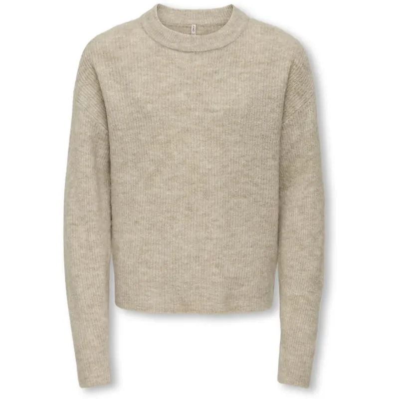 Erbjudande kids ONLY Pumice Stone Melange Kogcamilla O-Neck L/S Pullover Knt