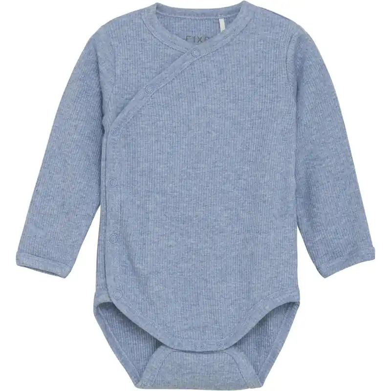 FIXONI Rain Washed Melange Omlott Body Ls Melange Rib Lågt pris