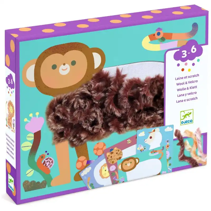 Djeco Kreativ Garn Fluffy Venner! Säker betalning