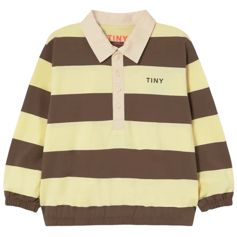 Beställ idag TinyCottons Dusty Yellow Stripes Pikétröja Sleeve T-Shirt