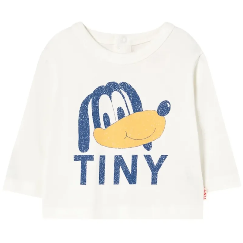 Kampanj TinyCottons Off-White Tiny Dog Graphic Baby T-Shirt