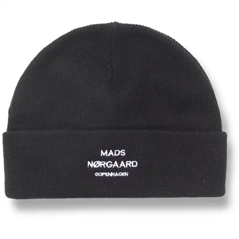 Trygg betalning Mads Nørgaard Black Isak Ambas Logo Beanie