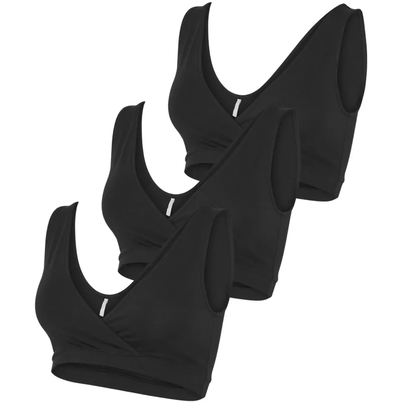 Premium Mama;licious Black Black 3-Pack Mlmelisa Bra 2F 3-Pack