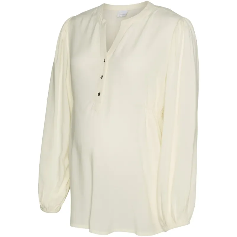 Köp nu Mama;licious Birch Mlmercy Lia L/S Wo Topp 2F Noos