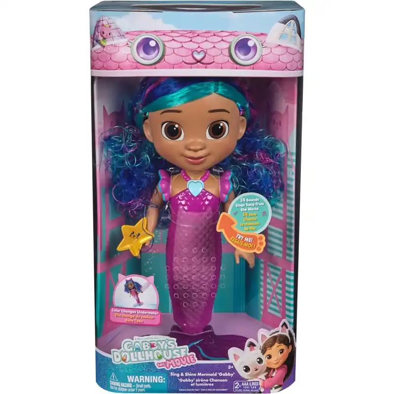 Begränsad tid Gabby‘s Dollhouse Film Syng & Shine Havfrue Gabby 36 Cm