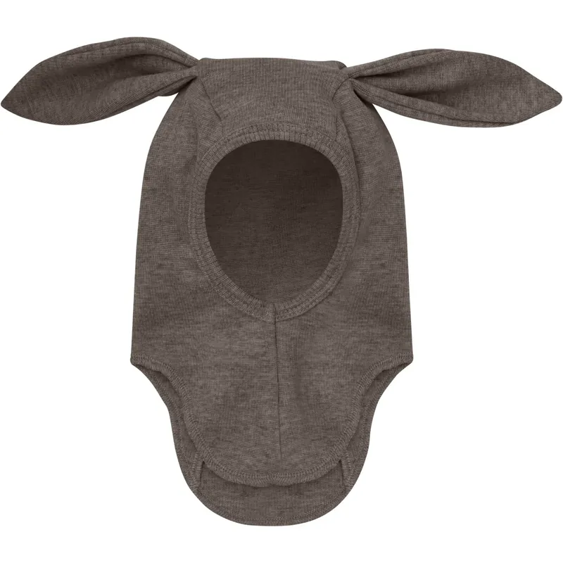 Huttelihut Brown Melange Elefanthatt Ears Ull Rib Extra rabatt