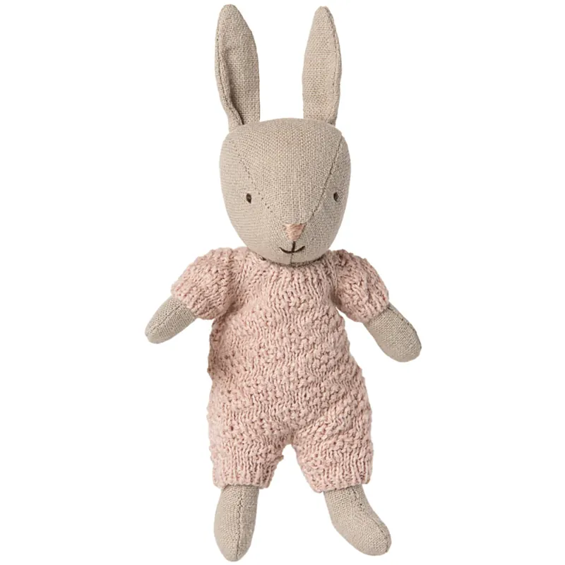 Beställ nu Maileg Hare, Micro - Sand - Rosa Strikket Dragt