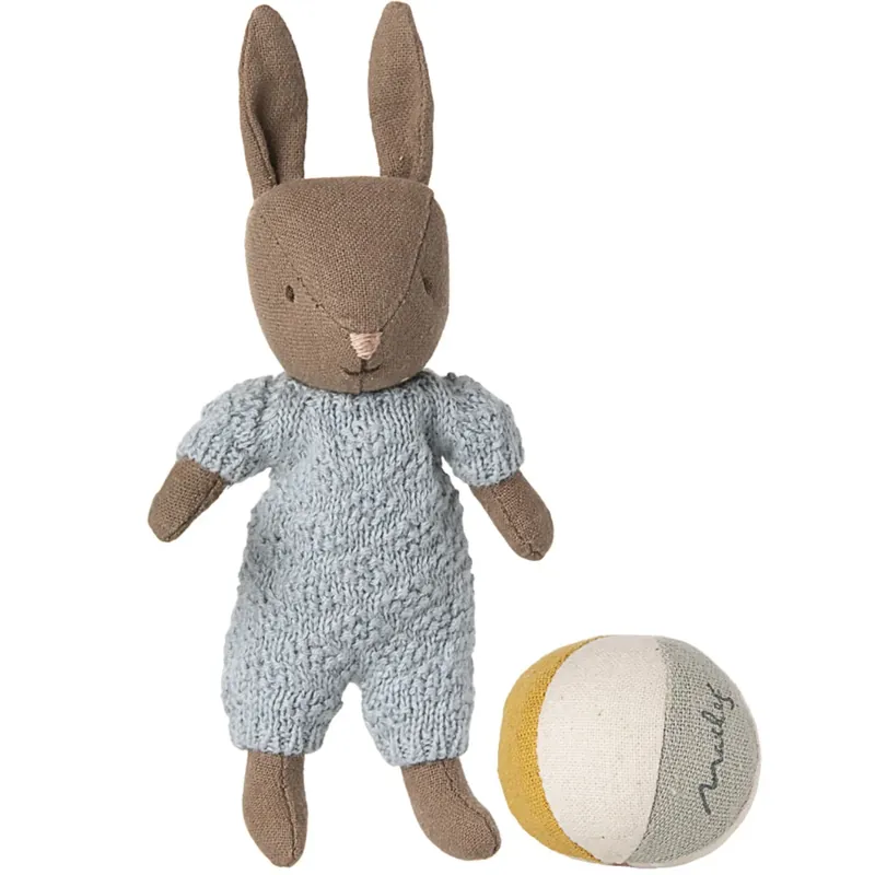 Maileg Hare Sæt, Micro - Brun - Blå Kampanjpris