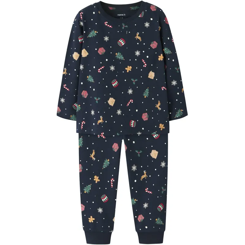 Reapris Name It Navy Blazer Xmas AOP Navy Nmnvismas Ls Nightset