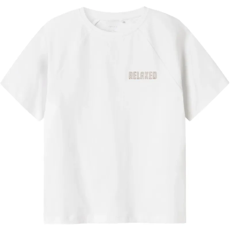 Name It Bright White Nkmrob Nreg Ss Top Beställ nu