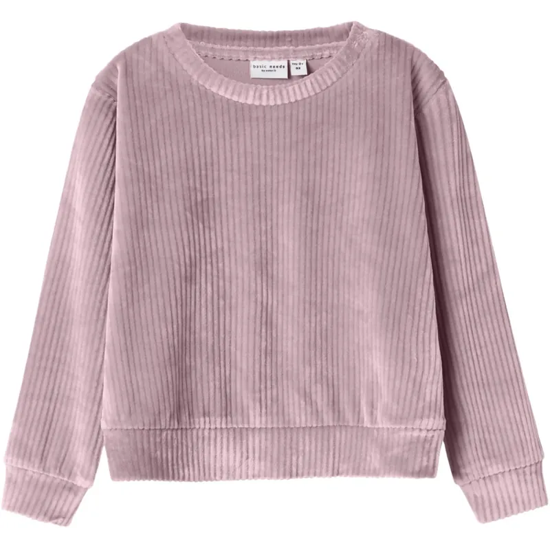 Name It Keepsake Lilac Nmfveloa Ls Velvet Short Top Fynd